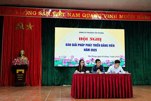 Đảng Ủy phường Tân Phong tổ chức hội nghị bàn giải pháp phát triển đảng viên năm 2025